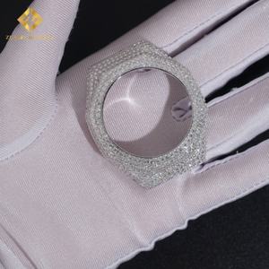 Nouveaux bijoux hip-hop tendance, montre en argent sterling 925 entièrement sertie de moissanite, lunette de montre en moissanite, boîtiers de montre en moissanite - Product Image 2