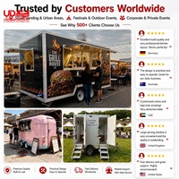 Remorque alimentaire d'extérieur UrDream, camion à pizzas remorquable, chariot à bonbons pour événements de vente ambulante