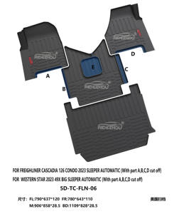 แผ่นรองพื้นรถบรรทุกแบบสั่งทำ ทนทาน 3 มิติ 5 มิติ TPV TPE สำหรับ FREIGHTLINER CASCADIA 126 <span class=keywords><strong>CONDO</strong></span> 2023 - Product Image 4