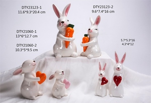 Ferme maison fête en céramique mignon <span class=keywords><strong>lapin</strong></span> artisanat <span class=keywords><strong>lapin</strong></span> <span class=keywords><strong>de</strong></span> pâques ensemble décoration <span class=keywords><strong>de</strong></span> table - Product Image 4
