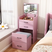 Commode de chevet multifonctionnelle avec tiroirs intégrés, éclairage LED rabattable et interface USB pour chambre à coucher