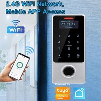 Tuya App Controlado Impermeable Cerradura inteligente Lector de control de acceso Huella digital RFID Caja de metal Tarjeta de proximidad Stand Alone Outdoor