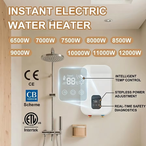Calentador de Agua Instantáneo sin Tanque de Plástico de 6.5KW-12KW con Certificación CE y CB, Pantalla LED, Función Inteligente, Ahorro de Energía, para el Hogar, Calentamiento Potente 7 - Product Image 1