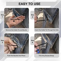 Lot de 150 attaches-câbles en nylon robustes de type T, clips de retenue à broche poussoir, rivets en plastique autobloquants pour l'automobile