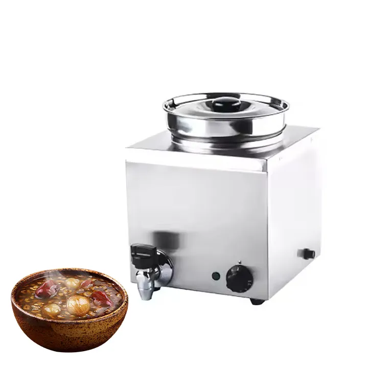 Equipo de cocina comercial 1 ollas Calentador de alimentos de acero inoxidable Calentador de alimentos para buffet Sopa caliente y platos calientes