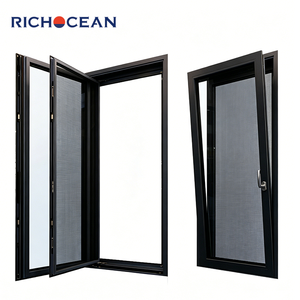 Fenêtre à battant RICHOCEAN de style français en alliage d'aluminium sur mesure 3x4, isolation thermique, <span class=keywords><strong>double</strong></span> vitrage Low-e - Product Image 6