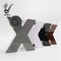 Nouveau Narguilé LED de Luxe en Gros, Lumière en X, Miroir, Boîte à Accessoires Portable en Silicone, Fumeurs à Oxygène, Technique Laquée, Chicha