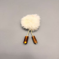 Ensemble de jouets pour chat en fourrure de lapin et grappin d'argent avec tête remplaçable et plume pour jeu interactif