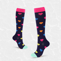 Chaussettes de compression sportives en nylon tricoté sur mesure, élastiques, montantes jusqu'au genou, en spandex, pour femmes, décontractées, mi-hautes, pour infirmières, imprimées, écologiques, pour l'automne