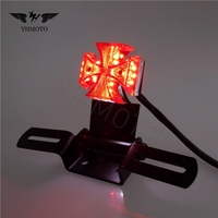 Para NC700 KLR 650 Versys 1000 GSR600 12V LED luz de matrícula señal de giro con soporte de Marco luces traseras