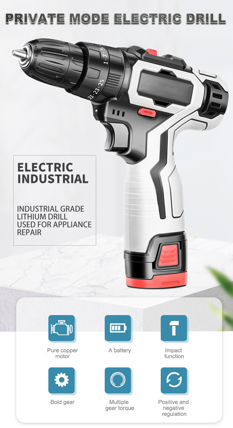 21V Factory Supply Cordless Power Tool Combo Hammer Screwdriver Drill Machine Power Drill kit