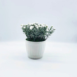 Plante artificielle en pot de type Souffle de Bébé, fleurs violettes en plastique, petite décoration d'intérieur - Product Image 3