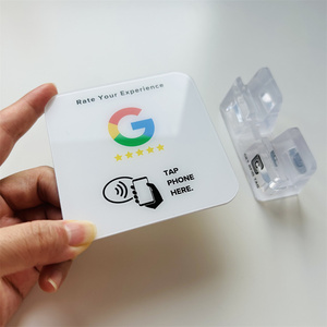90*90mm NFC Google Review Acrylique Table Sticker Tag Plates 213 215 pour Ins/Facebook/Yelp/Tripadvisor Restaurant - Product Image 6