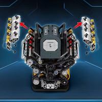 Reobrix 33013 2026 Nuevo Modelo Deportivo de Motor V6 MOC, Juguetes Educativos DIY para Niños, Regalo para Niños, 1268 Piezas, Juego de Bloques de Construcción