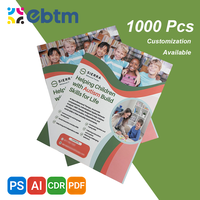 Papier couché A4 A5 A6, finition douce au toucher, impression numérique UV, résistant à la déchirure, motifs vifs, flyer pour la promotion de la marque