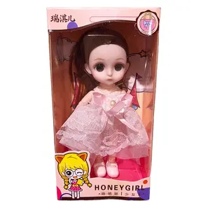 Kinderspeelkamer Speelgoed Baby 6-Inch Solide Multi-Joint Mooi Meisje Pop Speelgoed Verkleden En Doen Alsof Ze Kleding Dragen