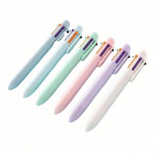 Cheap Custom Plastic 6 <b>Colors</b> in 1 Multicolor Ballpoint <b>Pen</b> with Logo Promotional Student Gifts Office School Writing Supplies - Product Image 1