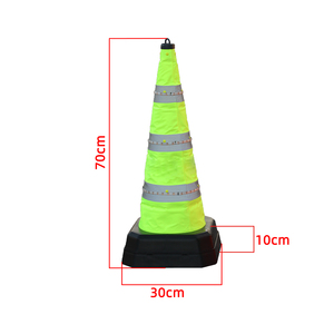 Cono de Seguridad Plegable de Emergencia con LED Intermitente, Retráctil, Batería Recargable, Tela Oxford Impermeable, Seguridad Vial, Blanco PE - Product Image 2