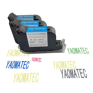 Yaomatec-cartucho de tinta solvente permanente de secado rápido, 2588 + M, nivel B, compatible con impresora de inyección de tinta de mano de 12,7mm