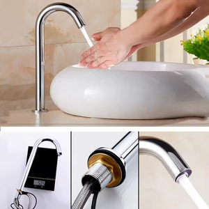 FEIDU <span class=keywords><strong>Grifo</strong></span> <span class=keywords><strong>con</strong></span> Sensor automático de latón de montaje de un solo orificio moderno Ahorro de <span class=keywords><strong>agua</strong></span> <span class=keywords><strong>Grifo</strong></span> infrarrojo sin contacto <span class=keywords><strong>con</strong></span> núcleo de válvula de cerámica - Product Image 3