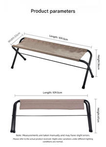 Banc de camping pliable portable en maille, tabouret de camping double, chaise pour l'extérieur - Product Image 6