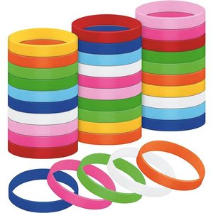 Pulseras de goma de color liso personalizadas CCH para regalos promocionales de fiestas - Product Image 6