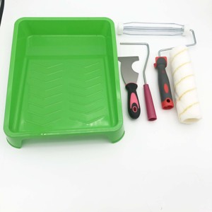 घर चित्र उपकरण उपकरण पेंट ब्रश और रोलर कपड़े रोलर ब्रश ट्रे पेंटिंग किट - Product Image 2