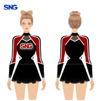 Tenues de cheerleading compétitives pour jeunes, service OEM, ensemble d'entraînement en Spandex/Polyester, tenue de sublimation, soutien-gorge de sport respirant et short