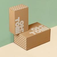 Boîte d'expédition en carton ondulé personnalisée, boîte d'expédition en papier kraft, emballage avec bande détachable pour le commerce électronique