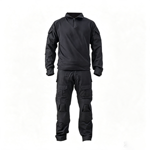 Ensemble uniforme tactique pour homme : Chemise Ripstop à col zippé, pantalon cargo avec poches pour genouillères, tenue <span class=keywords><strong>de</strong></span> service extérieure - Product Image 2