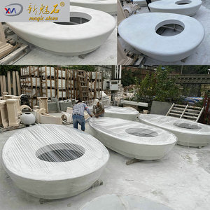 New Magic Stone Grc <b>Cement</b> Art Bench Customized Outdoor Landscape Benches 30mm Thickness High Performance - Product Image 2