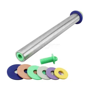 Có Thể Điều Chỉnh Bằng Gỗ Hoặc Thép Không Gỉ Cán Pins Dough Lăn Mini Silicone Có Thể Tháo Rời Nhẫn Bếp Baking Công Cụ Cán Pin