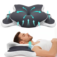 Oreiller en mousse à mémoire de forme en forme de papillon, soutien cervical zéro pression, noyau d'oreiller personnalisable