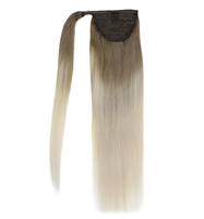 Extensions de cheveux humains vierges Remy de qualité salon, double épaisseur, épaisses, à enrouler, ombrées, avec clip, en stock important