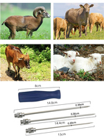 Aiguille de ponction rumineuse en acier inoxydable pour bovins et ovins, trocart vétérinaire pour la déflation des animaux d'élevage