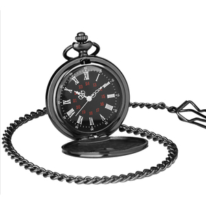 PW02 Montre <span class=keywords><strong>de</strong></span> poche <span class=keywords><strong>de</strong></span> luxe vintage en acier inoxydable noir antique <span class=keywords><strong>de</strong></span> haute qualité, unisexe, quartz, bracelet en acier inoxydable, 42 mm, en boîte, personnalisée - Product Image 3