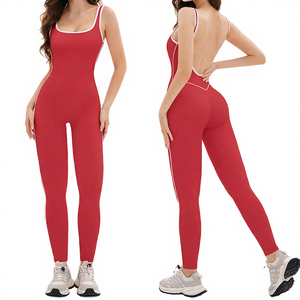 Mono de Yoga de Cintura Alta para Mujer, Control de Abdomen, Secado Rápido, Moldeador, Traje de Fitness de Longitud Completa, Spandex/Nailon - Product Image 4