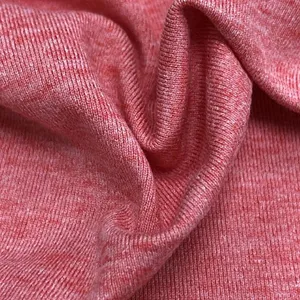 Tissu en polyester avec spandex Toucher de coton confortable avec extensibilité au toucher avec effet chiné