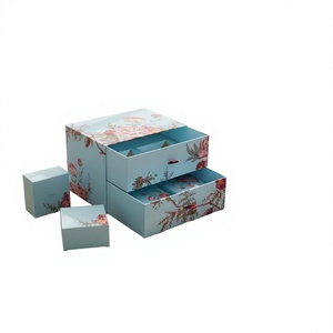 Customizable Eco-Friendly Double Drawer Box Matte Finish Gold Foil Stamping for Cake Candy Canned Food Storage Gift <b>Packaging</b> - Product Image 2
