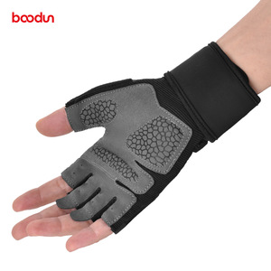 Guantes Deportivos Bao Dun, Medios Dedos, para Levantamiento de Pesas, Anticallos, con Soporte para Muñeca, para Hombre, Deportes al Aire Libre, Negros, Poliéster, Tallas MLXL - Product Image 5