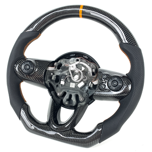 Accessoires de voiture pour <span class=keywords><strong>Mini</strong></span> Cooper <span class=keywords><strong>Countryman</strong></span> Clubman S SE JCW, <span class=keywords><strong>volant</strong></span> personnalisé en cuir Napa et fibre de carbone, 2016-2020 - Product Image 3