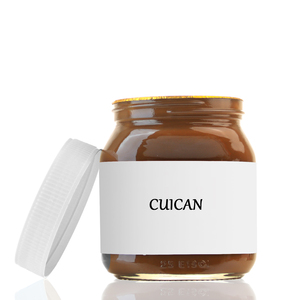 Pot en verre à tartiner de noisettes vide personnalisé de 180g <span class=keywords><strong>350g</strong></span> avec bouchon en plastique pot en verre de sauce au chocolat de 13oz 7.7oz - Product Image 4