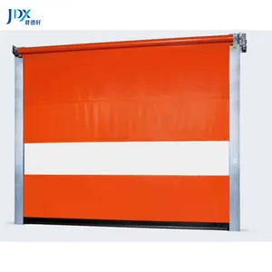 Car Wash Orange Roll Up Pvc Hard High Speed Door Automatic Garage Door High Speed