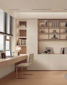 Bibliothèque et bureau intégrés, bibliothèque personnalisée, étagère, ensembles de meubles pour salle d'étude - Product Image 5