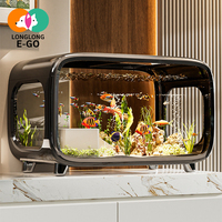 Aquarium paysager créatif couvert, haute transparence, antichoc, petit format de bureau, pour usage domestique, vente en gros, fournitures pour animaux de compagnie