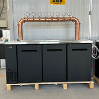 Équipement de restauration professionnel en acier inoxydable, Kegerator distributeur de bière à refroidissement par air, 12 fûts, 620L pour bar