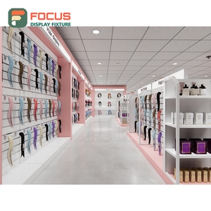 Luxury Hair Extension Display Cabinet Glass Door Lockable Drawer Multi Tier Shelf Display Cabinet Unit - Product Image 1