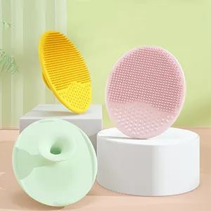 Hot Selling Eco-friendly Silicon Face Cleaning Brush Soft Shampoo Hair Brush Suction Silicone Bath Brush For Baby