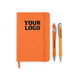 Carnets de notes A5 en cuir PU à couverture rigide, personnalisables avec logo, faible MOQ, vente en gros, promotionnels, cadeaux d'affaires, esthétiques, pour étudiants - Product Image 1
