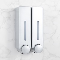 Distributeur de savon triple mural avec serrure à clé, antivol, anti-fuite, distributeur de savon liquide manuel pour hôtel, salle de bain, école